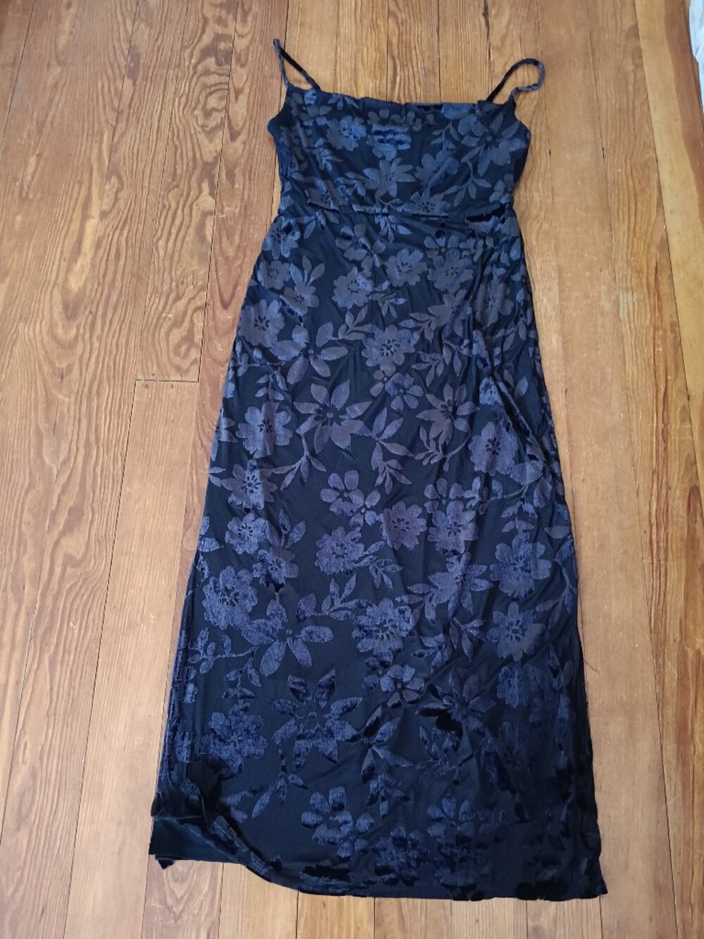 Taylor velvet burnout maxi slip dress 90s goth grunge evening whimsigoth fairy